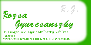 rozsa gyurcsanszky business card